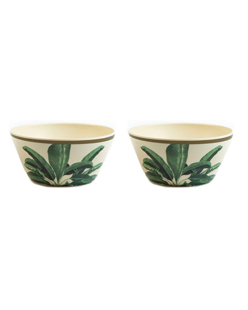 Green Leaf Non Toxic Eco Friendly Bamboo Dinner Set | Pack of 26