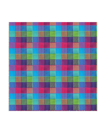 Multicolor Cotton Checks Design Dining Table Mat | Set Of 6 | 19 X 13 Inches