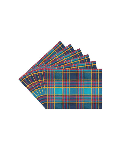 Colorful Checks Design Cotton Dining Table Mat | Set Of 6 | 19 X 13 Inches