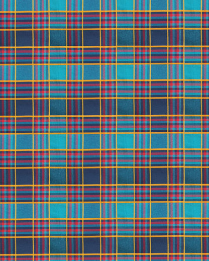 Colorful Checks Design Cotton Dining Table Mat | Set Of 6 | 19 X 13 Inches