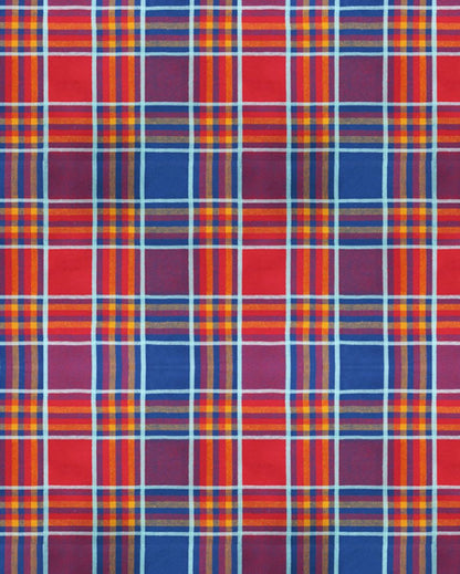 Colorful Checks Textured Cotton Table Mat | Set Of 6 | 19 X 13 Inches