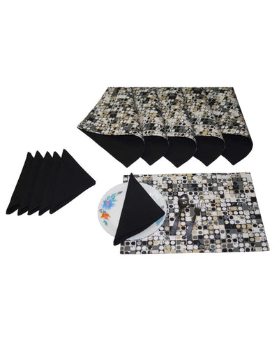 Printed Table Mats & Napkins Set