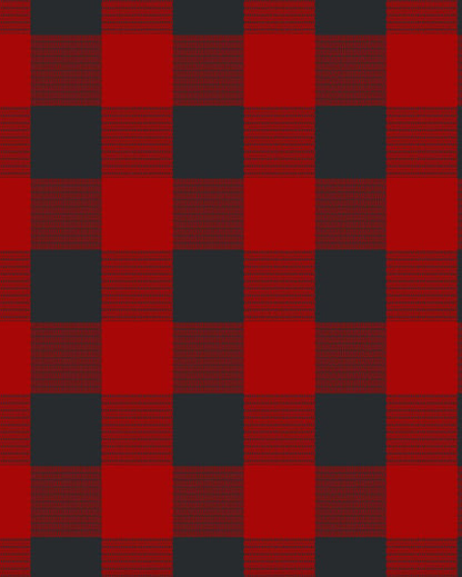 Ribbed Cotton Checks 6 Seater Table Runner | 13X72 inches Red & Black