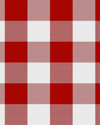 Buffalo Checks Cotton Ribbed 4 Seater Table Runner | 13 X 51 Inches | Single Red