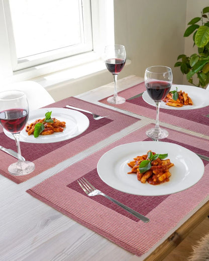Modest Cotton Table Mats For Dining | Set Of 4 | 19 X 13 Inches