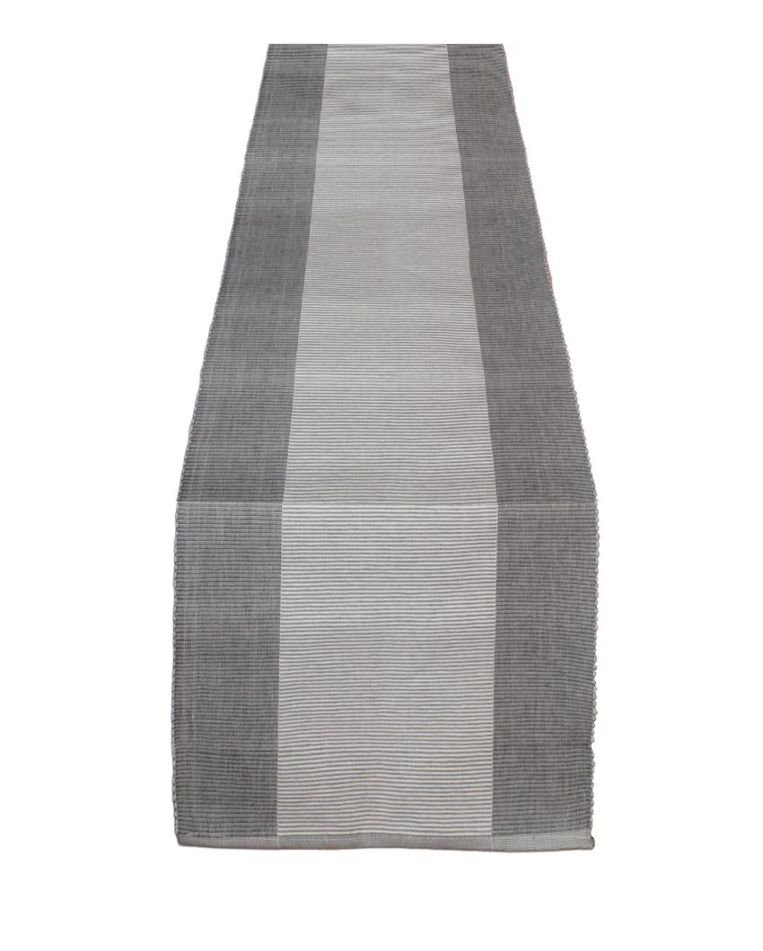 Center 4 Seater Dining Cotton Table Runner | 13 X 51 Inches | Single Grey