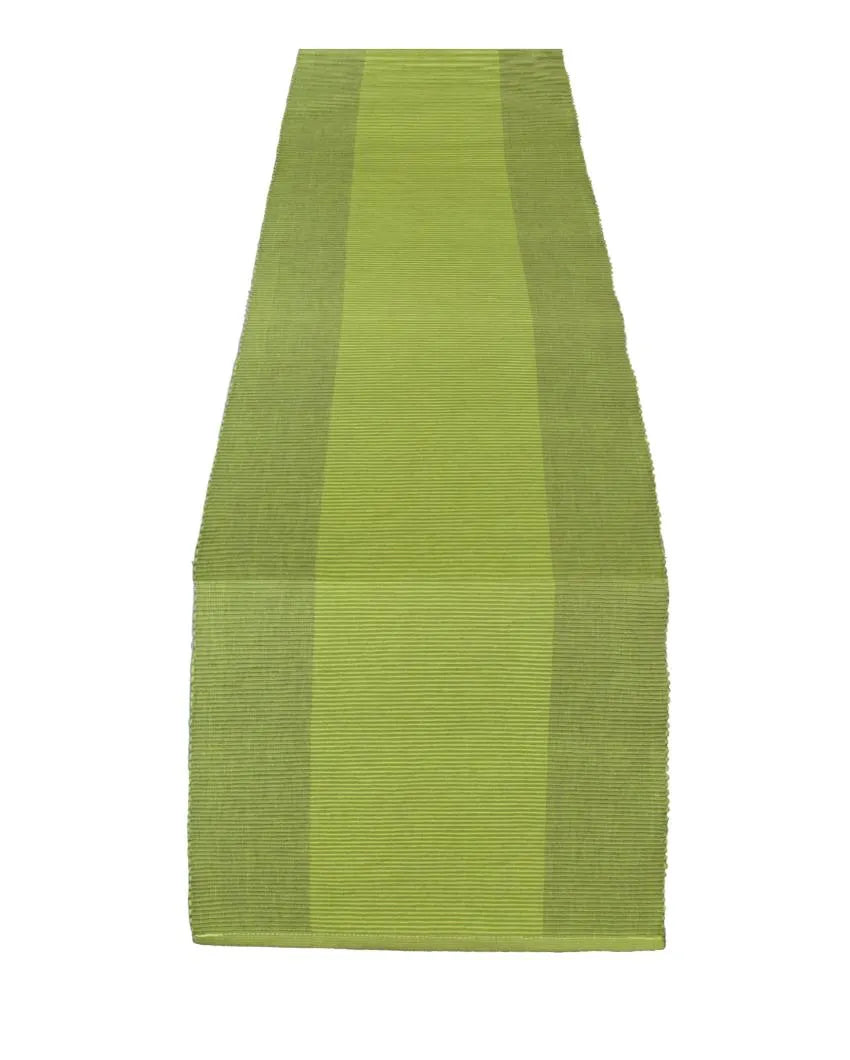 Center 4 Seater Dining Cotton Table Runner | 13 X 51 Inches | Single Green