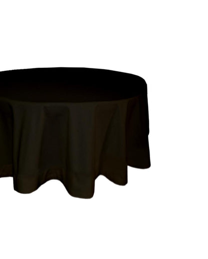 Magnificent Plain Round Cotton 4 Seater Table Cover | 60X60 inches Black