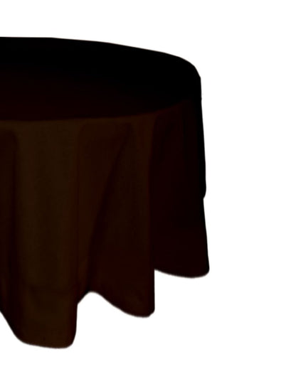 Magnificent Plain Round Cotton 4 Seater Table Cover | 60X60 inches Brown