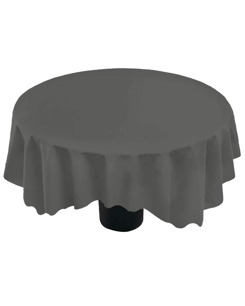 Magnificent Plain Round Cotton 4 Seater Table Cover | 60X60 inches Grey