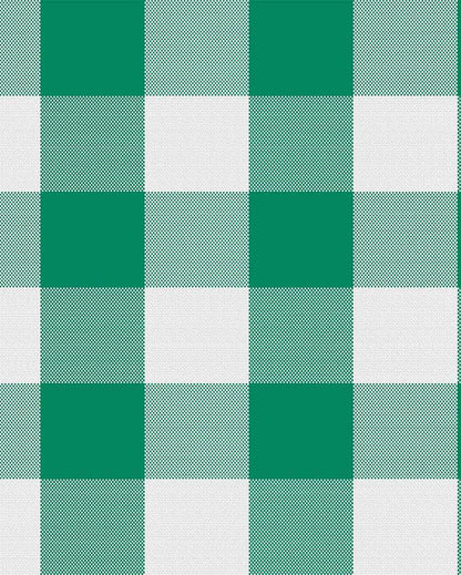 Buffalo Checks Crochet 6 Seater Cotton Table Runner | 13 X 72 Inches | Single Green