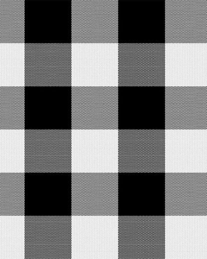 Buffalo Checks Crochet 6 Seater Cotton Table Runner | 13 X 72 Inches | Single Black