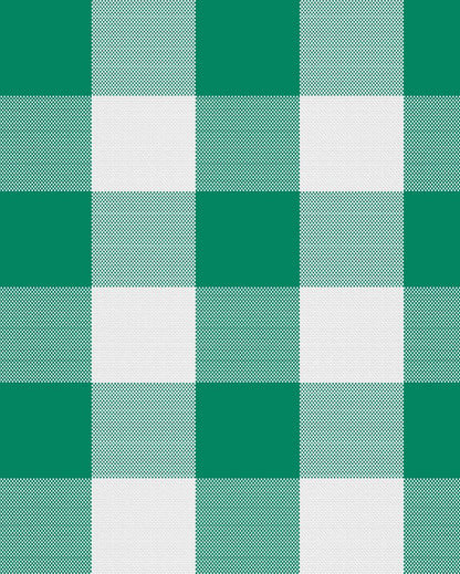 Cotton Checks Side Table Cover | 40X40 inches Green