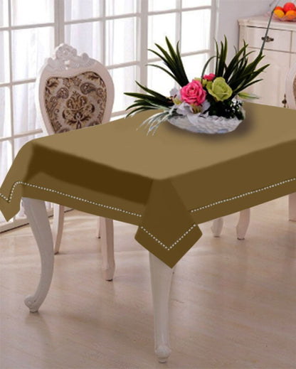 Solid Plain Side Cotton Table Cover | 40X40 inches Sand