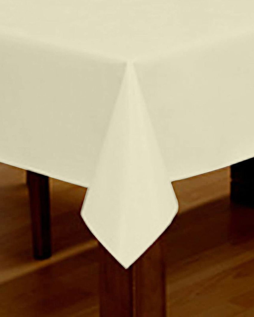 Stylish Plain Cotton Side Table Cover | 40X40 inches Beige