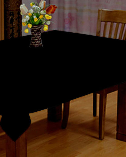 Stylish Plain Cotton Side Table Cover | 40X40 inches Black