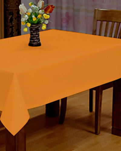 Stylish Plain Cotton Side Table Cover | 40X40 inches Orange