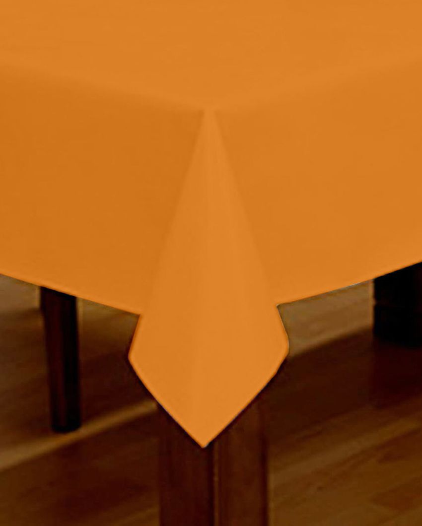 Stylish Plain Cotton Side Table Cover | 40X40 inches Orange