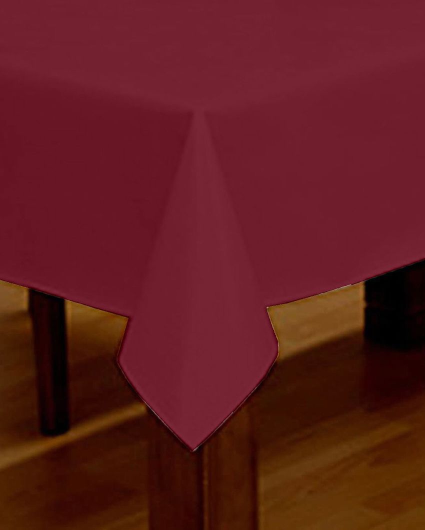 Premium Plain Cotton Side Table Cover | 40X40 inches Maroon