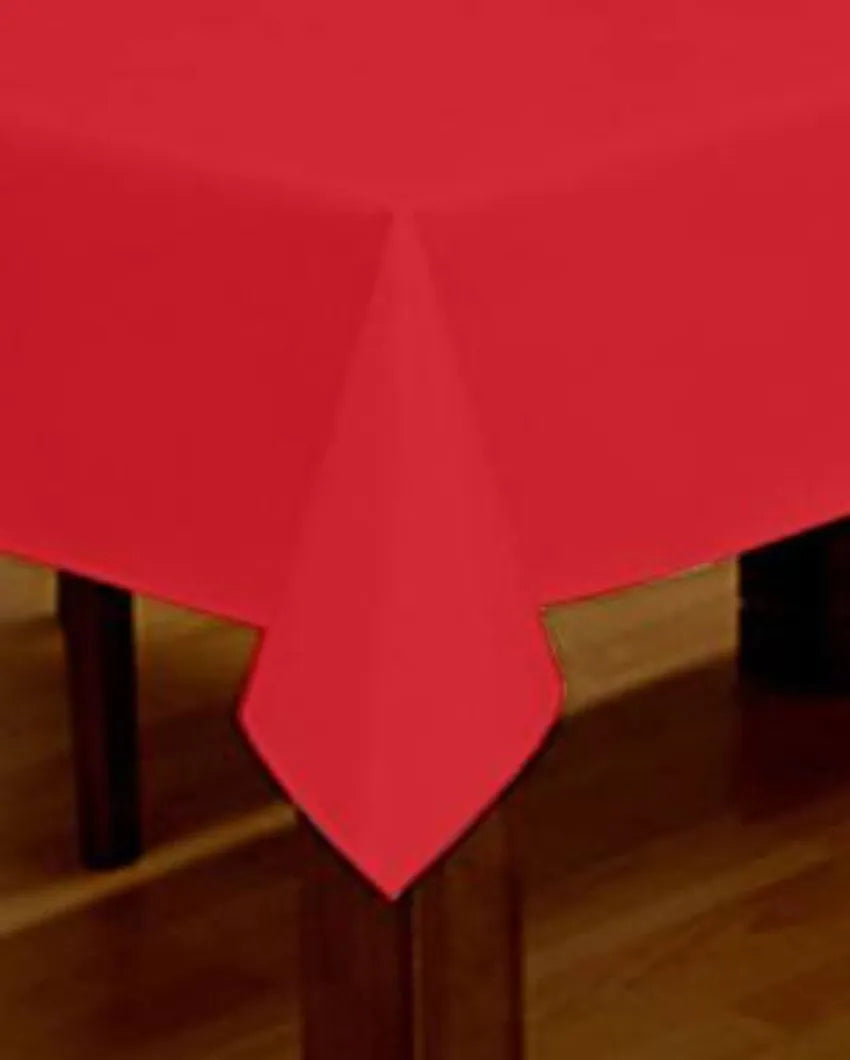 Premium Plain Cotton Side Table Cover | 40X40 inches Red