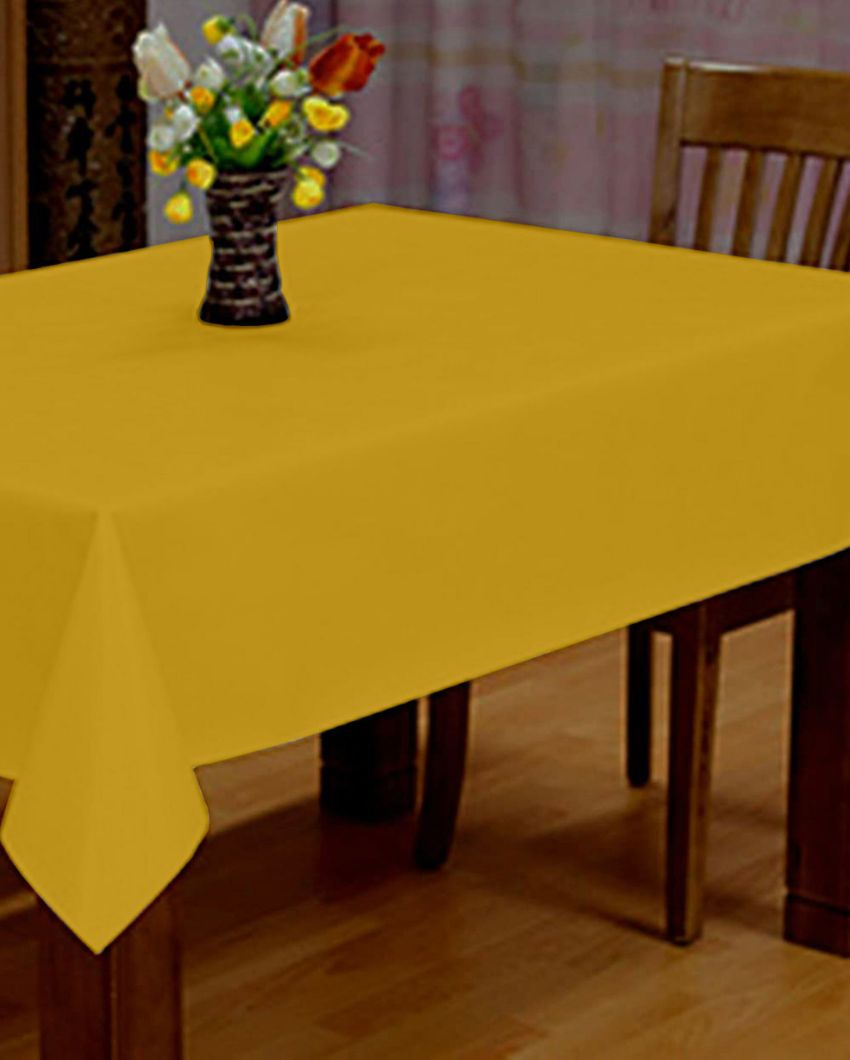 Premium Plain Cotton Side Table Cover | 40X40 inches Yellow