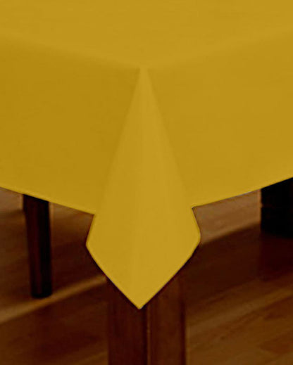 Premium Plain Cotton Side Table Cover | 40X40 inches Yellow