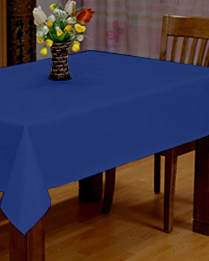 Premium Plain Cotton Side Table Cover | 40X40 inches Ink Blue