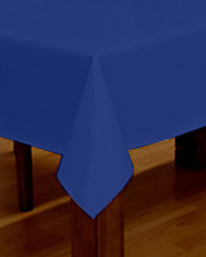 Premium Plain Cotton Side Table Cover | 40X40 inches Ink Blue