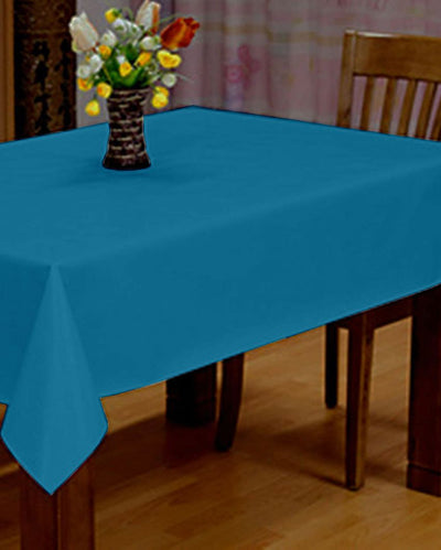 Premium Plain Cotton Side Table Cover | 40X40 inches Teal Blue