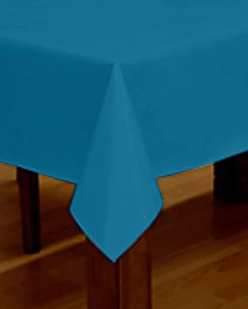 Premium Plain Cotton Side Table Cover | 40X40 inches Teal Blue