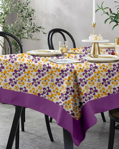 Shadow Printed 12 Seater Cotton Dining Table Cover Cloth Linen | 120 X 70 Inches