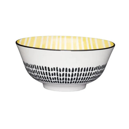 KitchenAid Stripes and Swirls Stoneware Crockery Bowls Set | Pack of 3