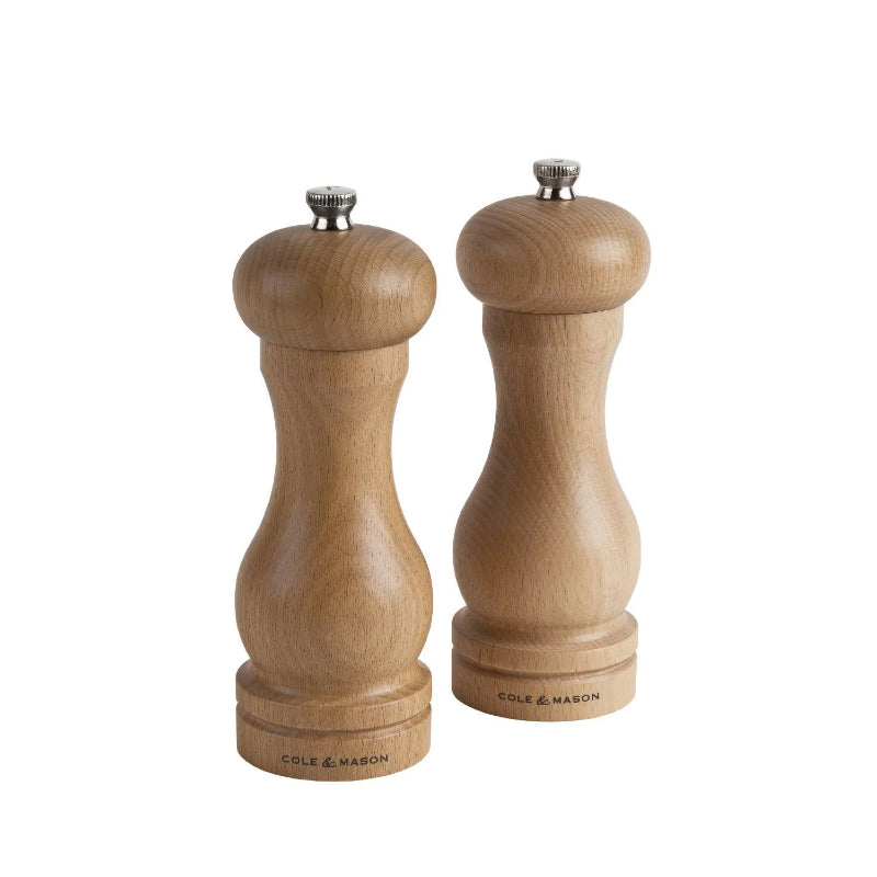 Beech Capstan Salt & Pepper Mill Set of 2 Dusaan