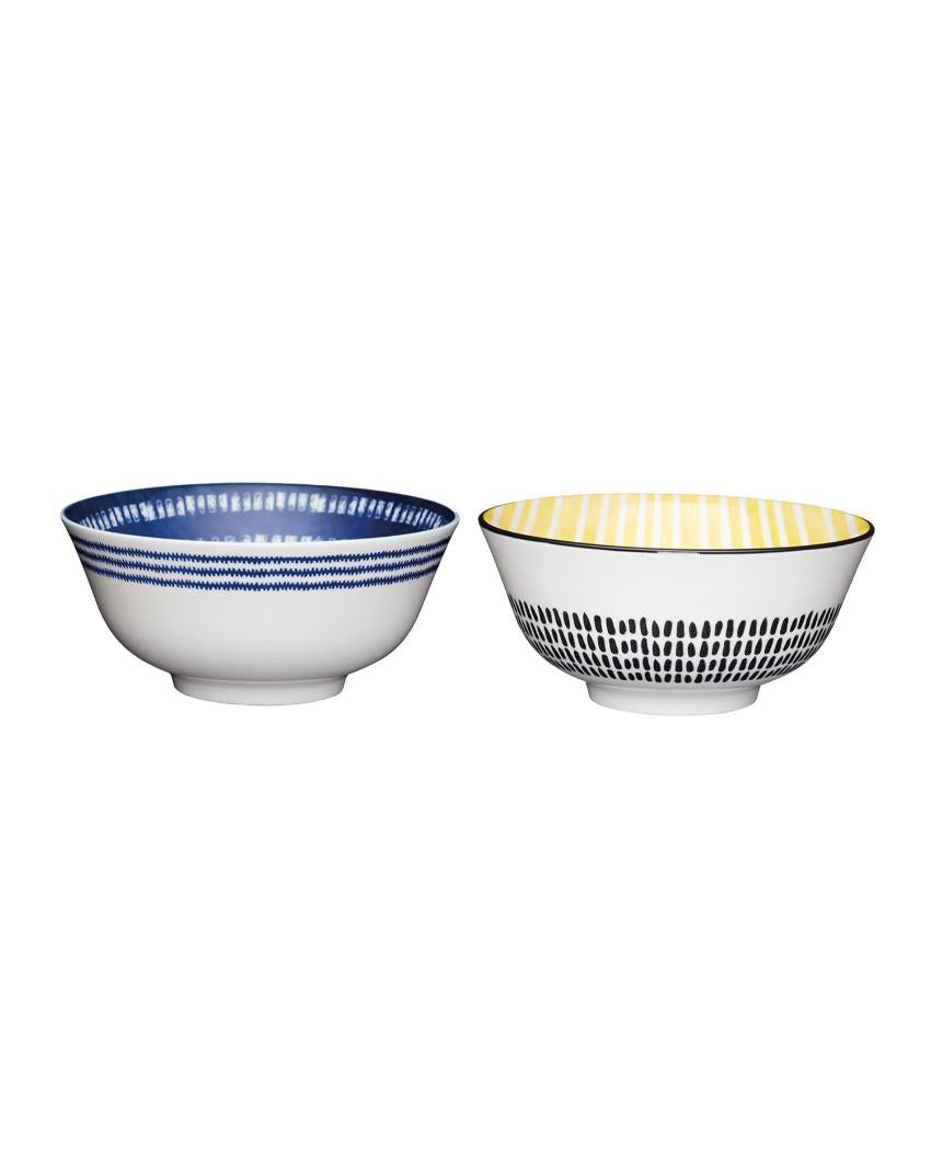 KitchenCraft Vibrant Glazed Stoneware Bowls | Set of 2 | 6 x 3 inches