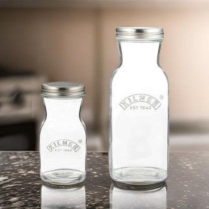 Kilner Storing Preserving Homemade Sauces & Juices Glass Bottle Set