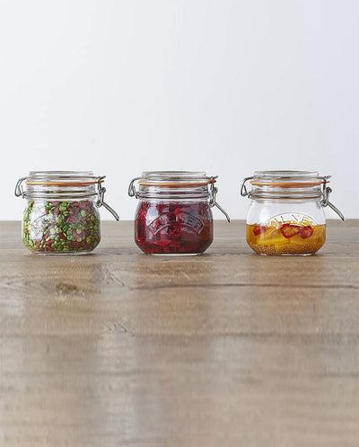 Clip Top Round Glass Jars | Set Of 3 | 500 ml