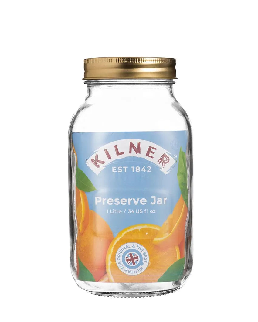 Modern Preserve Glass Jars | Set of 6 | 1 Litre