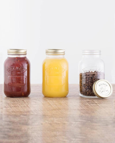 Premium Preserve Glass Jars | Set of 3 | 1 Litre