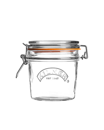 Clip Top Round Glass Jars | Set Of 4 | 350 ml