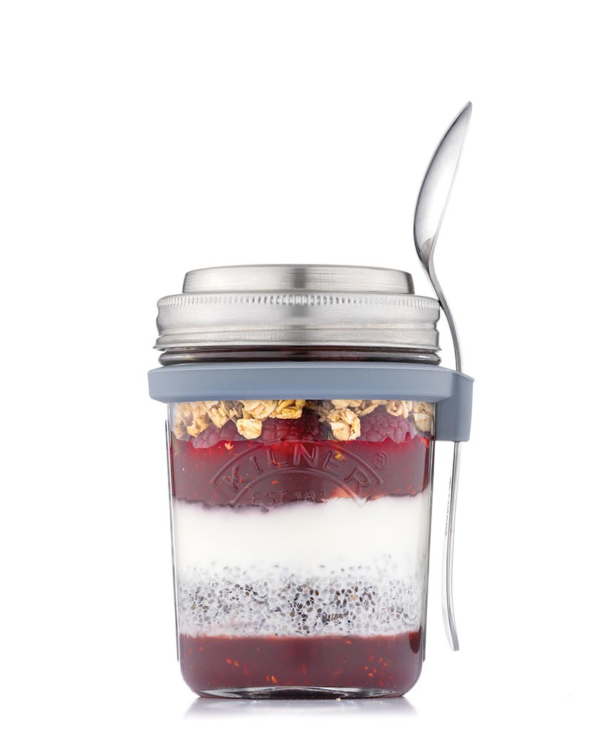 Breakfast & Clip Top Glass Jars | Pack of 2