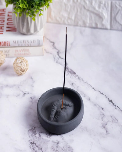 Practical Elegant Form Circlip Concrete Candle Holder | 4 x 4 x 1 inches