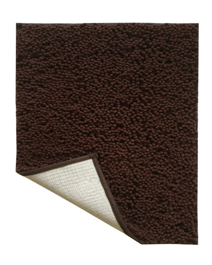 Shaggy Plain Anti Slip Polyester Bathroom Mat | Multiple Colors | 20 X 30 Inches | 2200 gsm