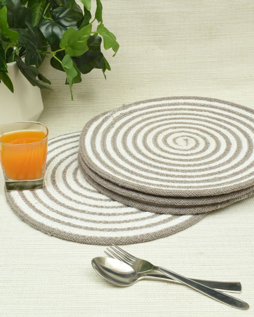 Refined Cotton Table Mats Effortlessly Transform Your Table Setting | Set of 4