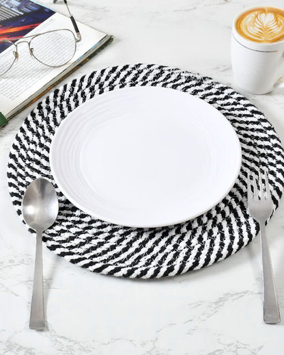 Elegant Cotton Table Mats Enhance Your Table with Subtle Sophistication | Set of 6