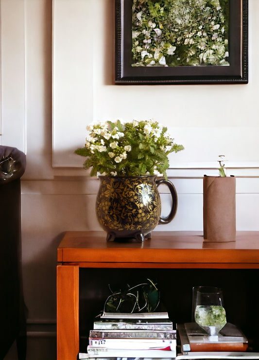 Golden Design Ceramic Planter Pot Indoor Greenery | 4 Inch
