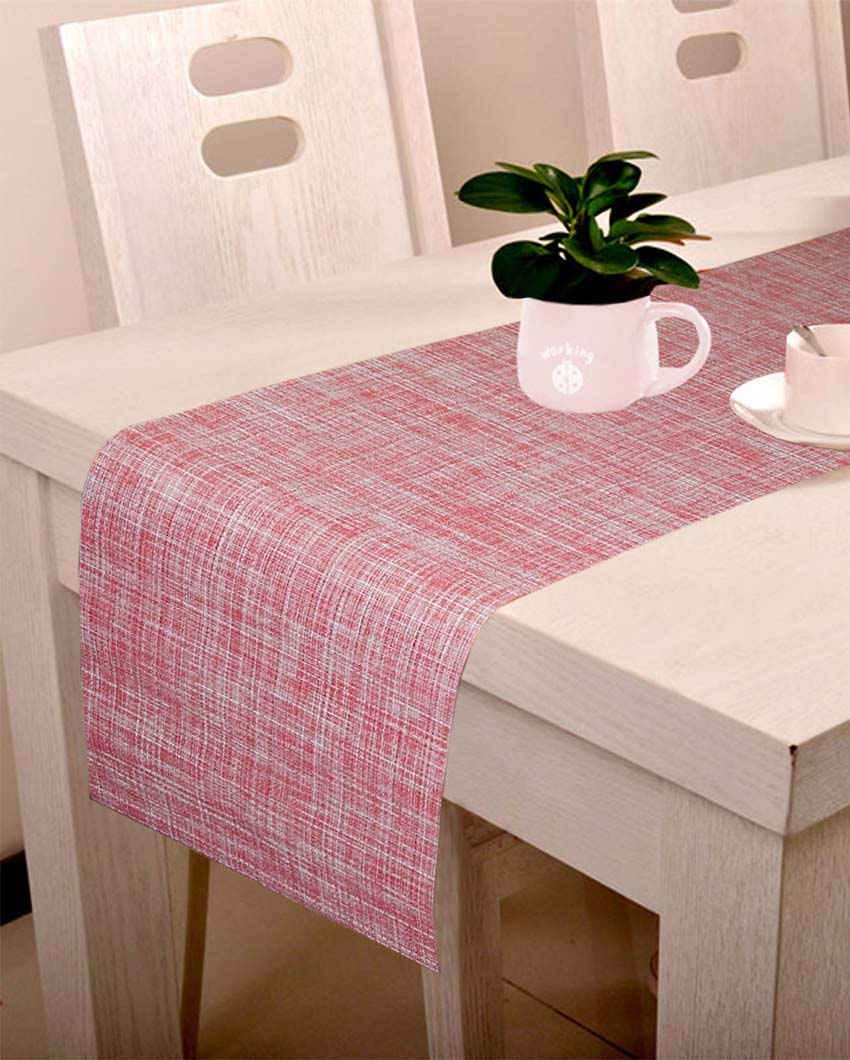Waterproof & Heat Resistant Pvc 6 Seater Table Runner | 12 X 70 Inches | Single Red