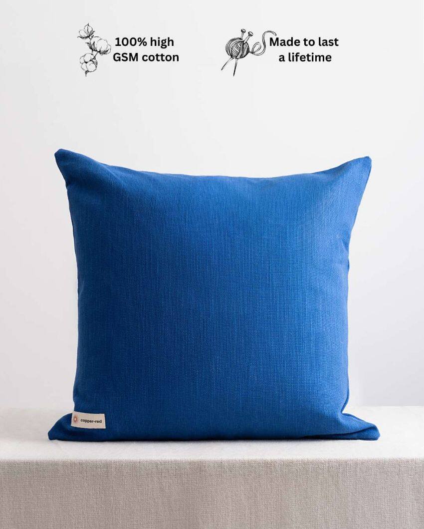 Peaceful Navagio Blue Cotton Throw Pillow Cover