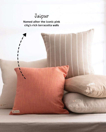 Vibrant Jaipur Pink Cotton Throw Pillow Cover