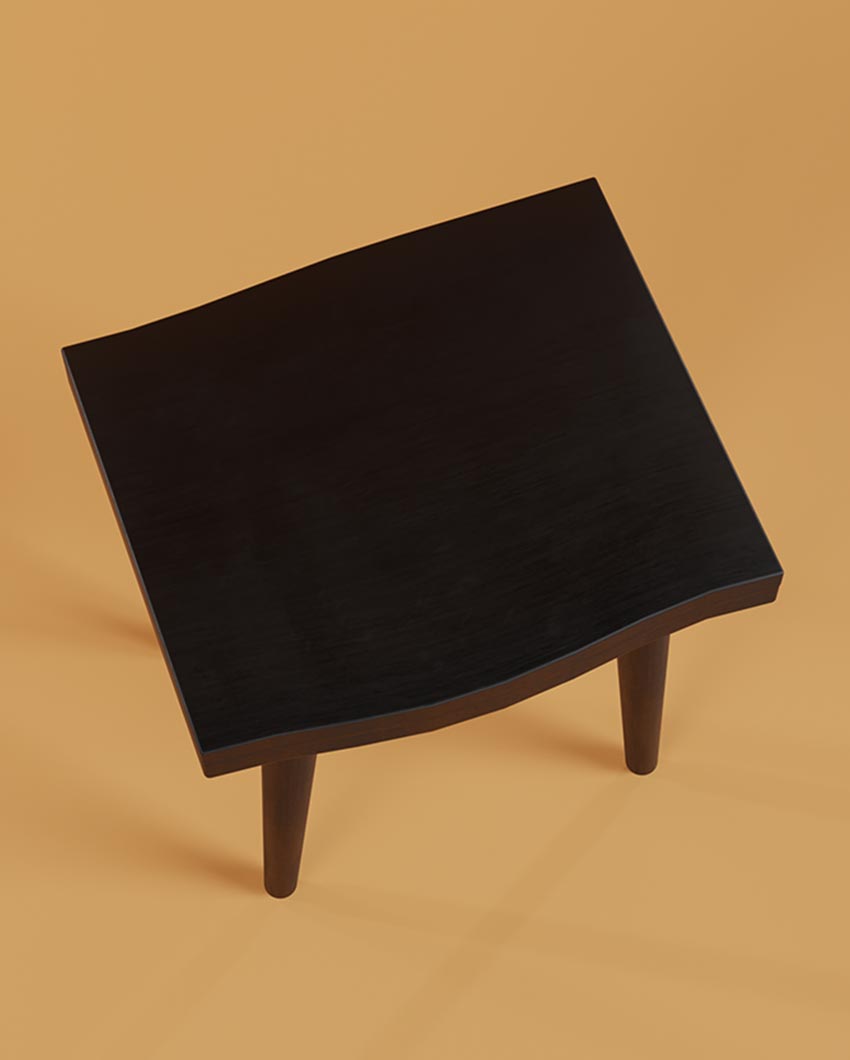 Functional Black Crater Side Table | 16 x 14 x 17 inches