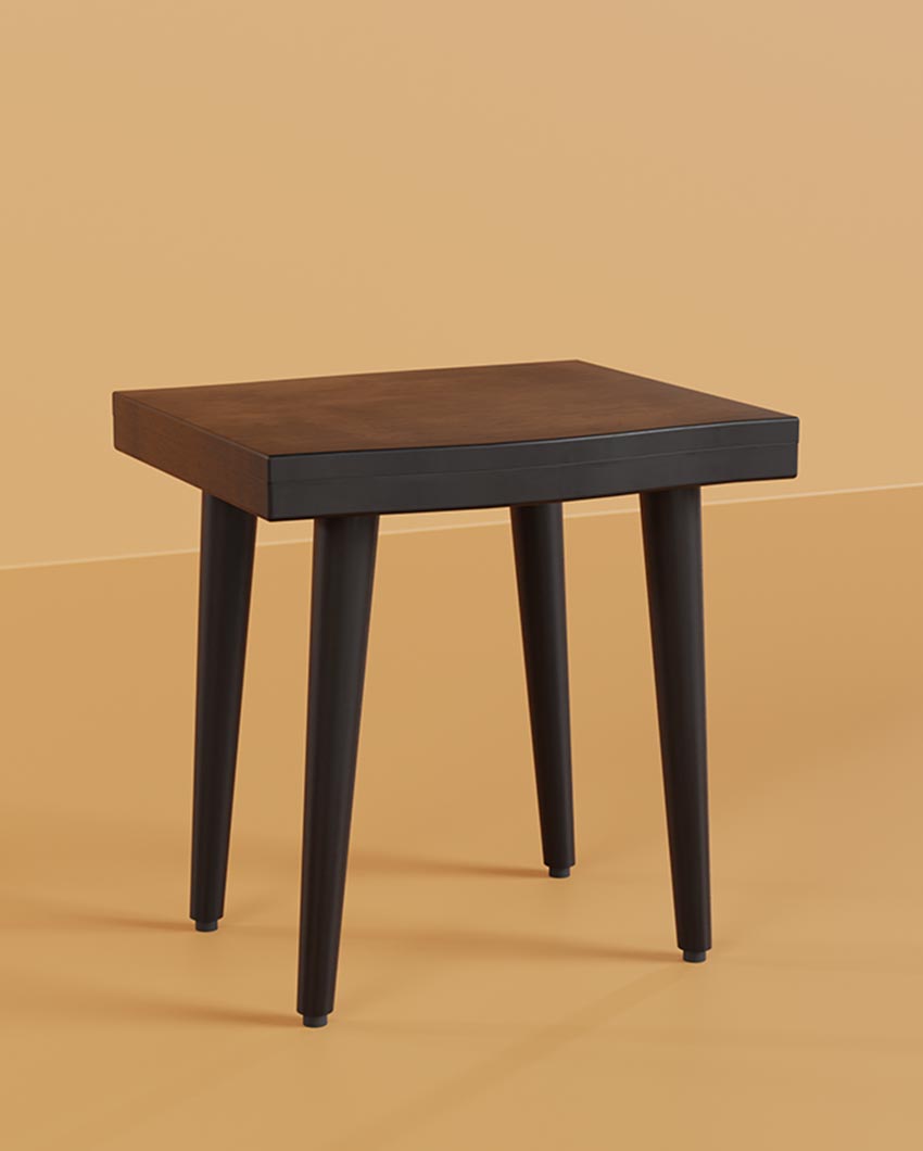 Functional Black Crater Side Table | 16 x 14 x 17 inches